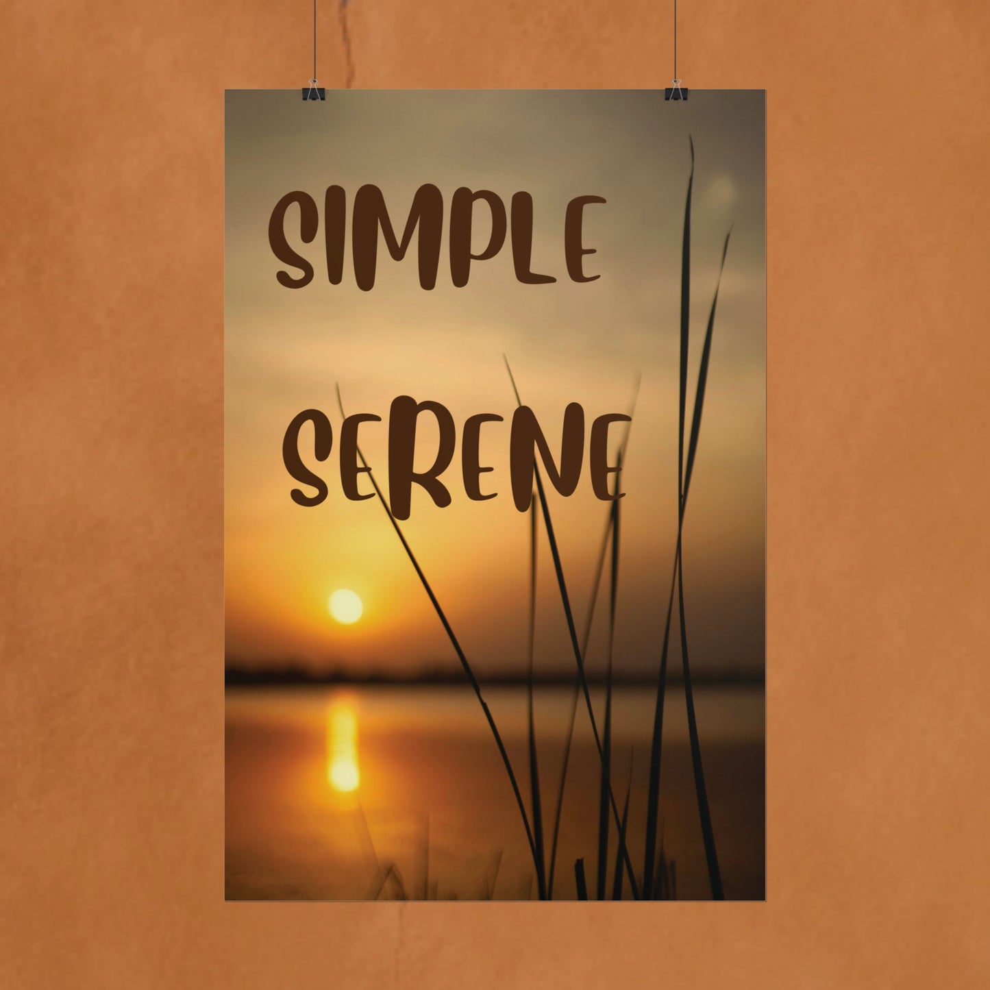 Simple Serene Sunset Poster — Rolled Wall Art Print