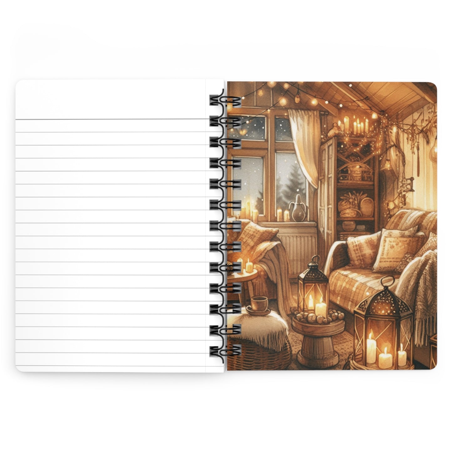 Cozy Corner Spiral Journal — "A Cozy Corner Is All The Magic You Need Tonight"