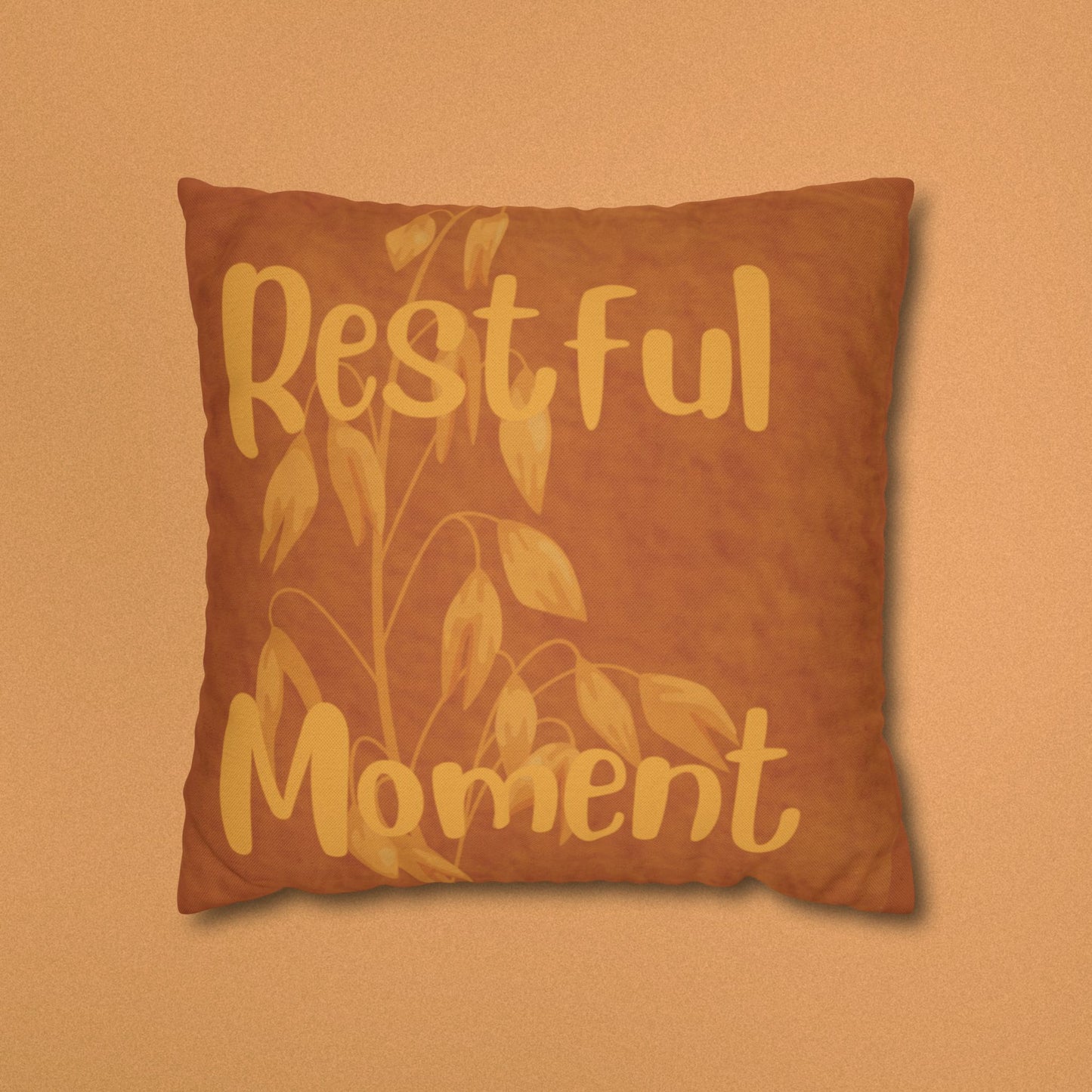 Restful Moment Square Pillowcase – Cozy Botanical Accent for Bedroom & Living Room