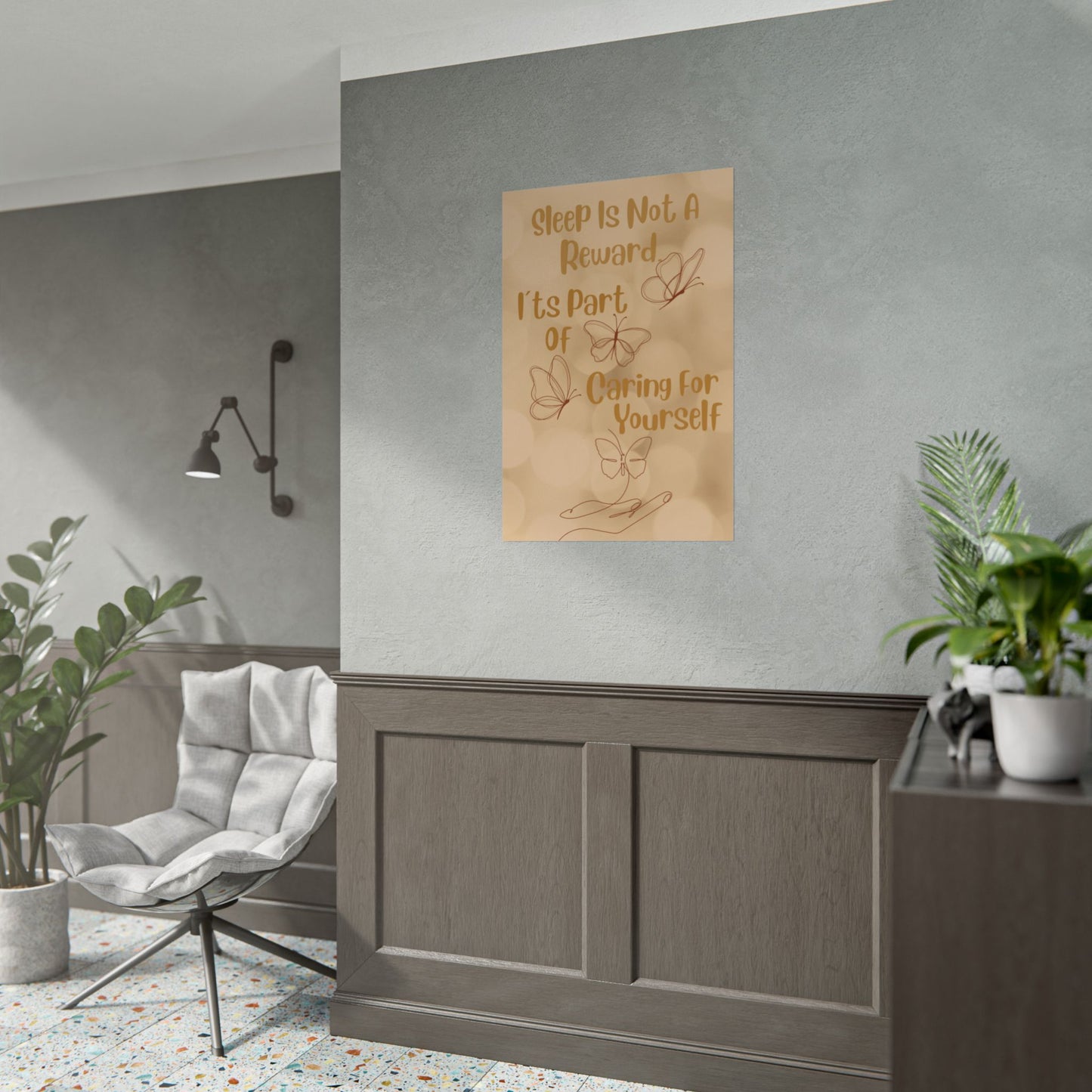 Rolled Poster — "Sleep Is Not A Reward, It's Part Of Caring For Yourself" Motivational Wall Art