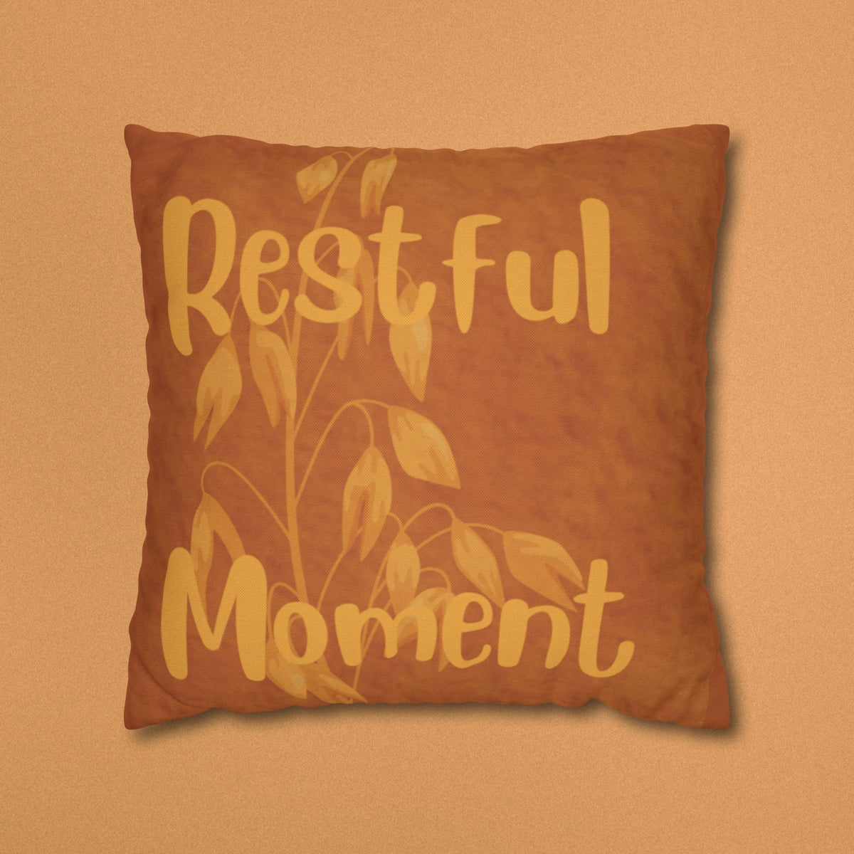 Restful Moment Square Pillowcase – Cozy Botanical Accent for Bedroom & Living Room