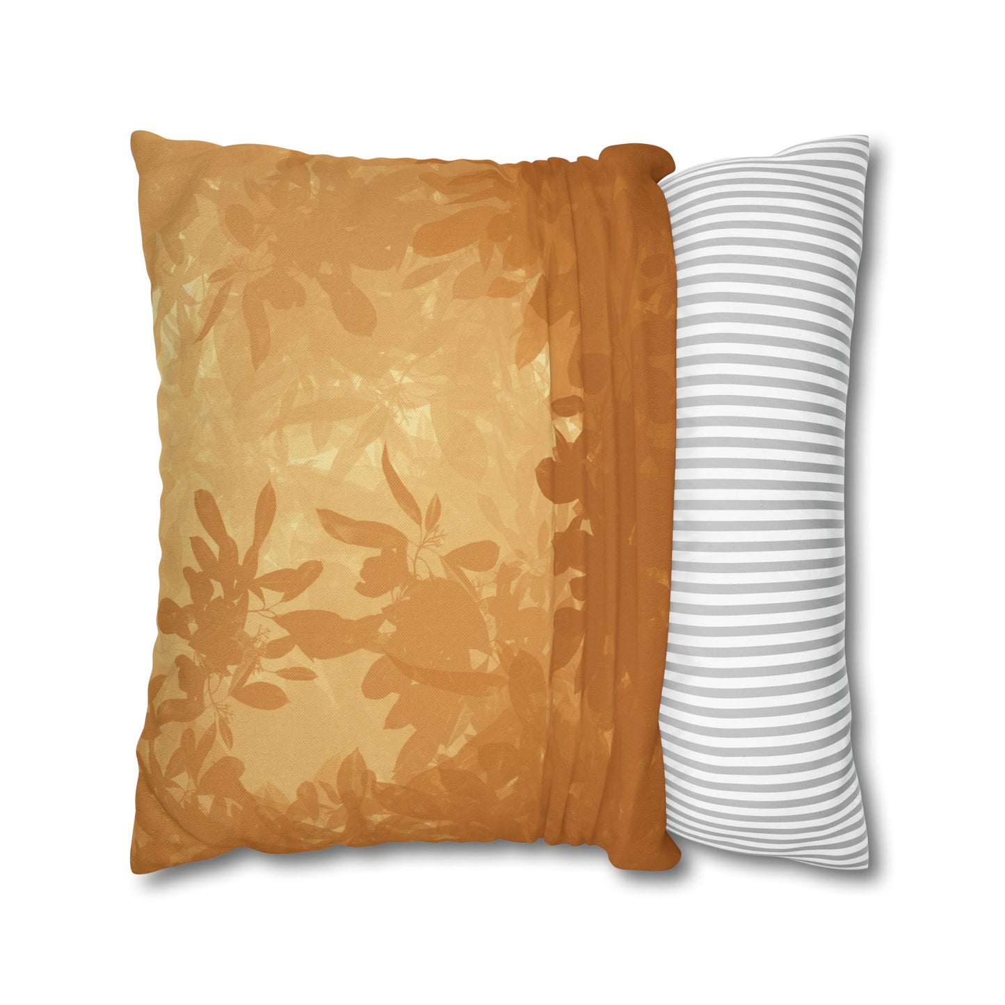 Autumn Leaves Pillowcase — Golden Fall Decorative Square Pillow Cover