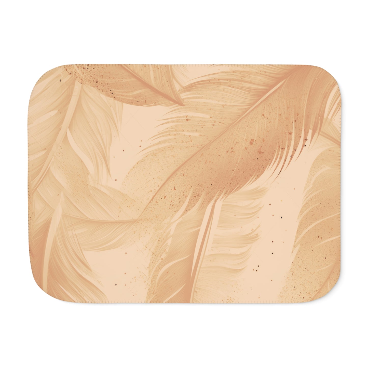 Feather Dream Sherpa Blanket – Soft Beige Cozy Throw for Home & Gifting