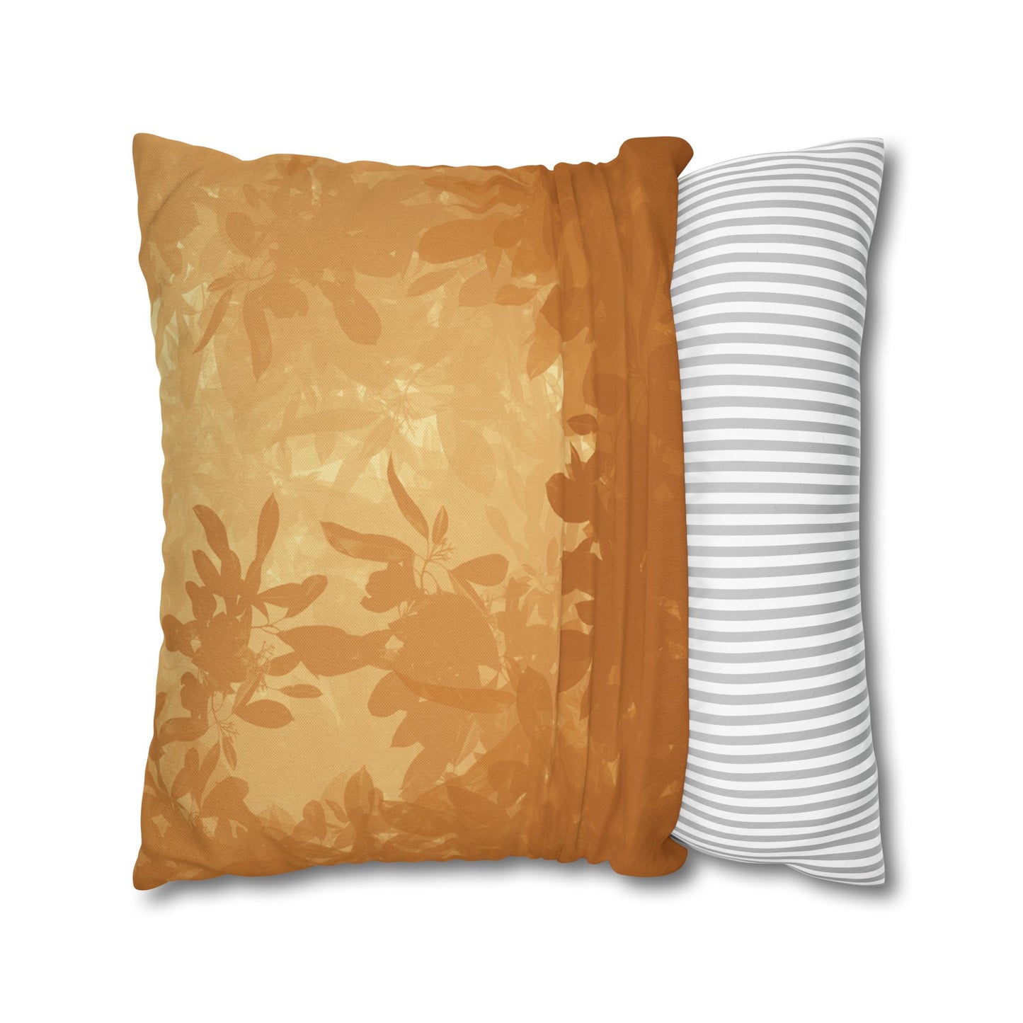 Autumn Leaves Pillowcase — Golden Fall Decorative Square Pillow Cover