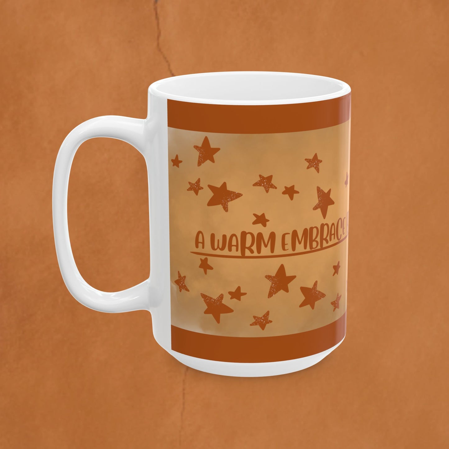 Inspirational Ceramic Mug — "A Warm Embrace Before a Peaceful Night"  Starry Coffee or Tea Cup (11oz/15oz)