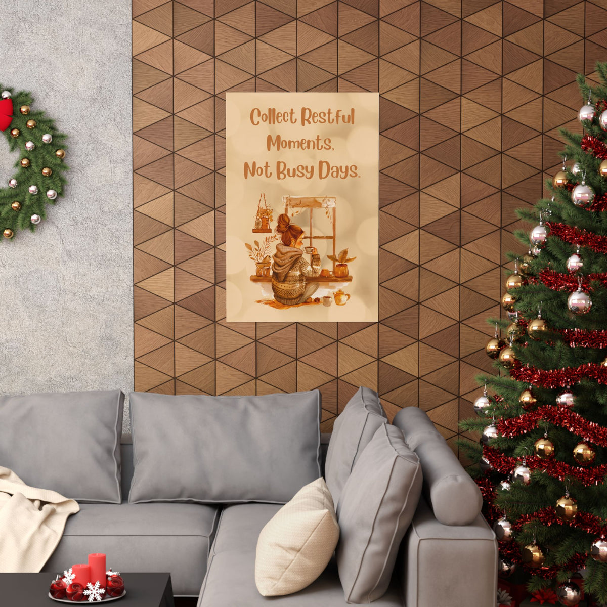 Collect Restful Moments Poster — Cozy Self-Care Wall Art