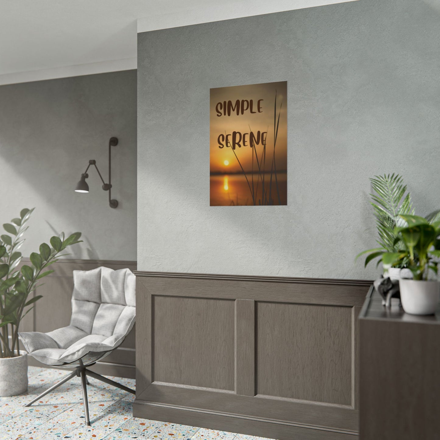 Simple Serene Sunset Poster — Rolled Wall Art Print