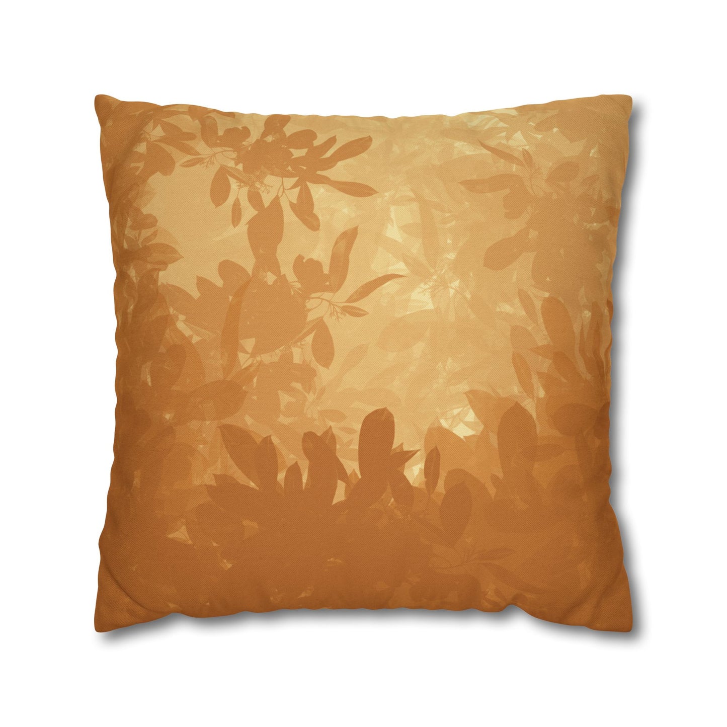 Autumn Leaves Pillowcase — Golden Fall Decorative Square Pillow Cover