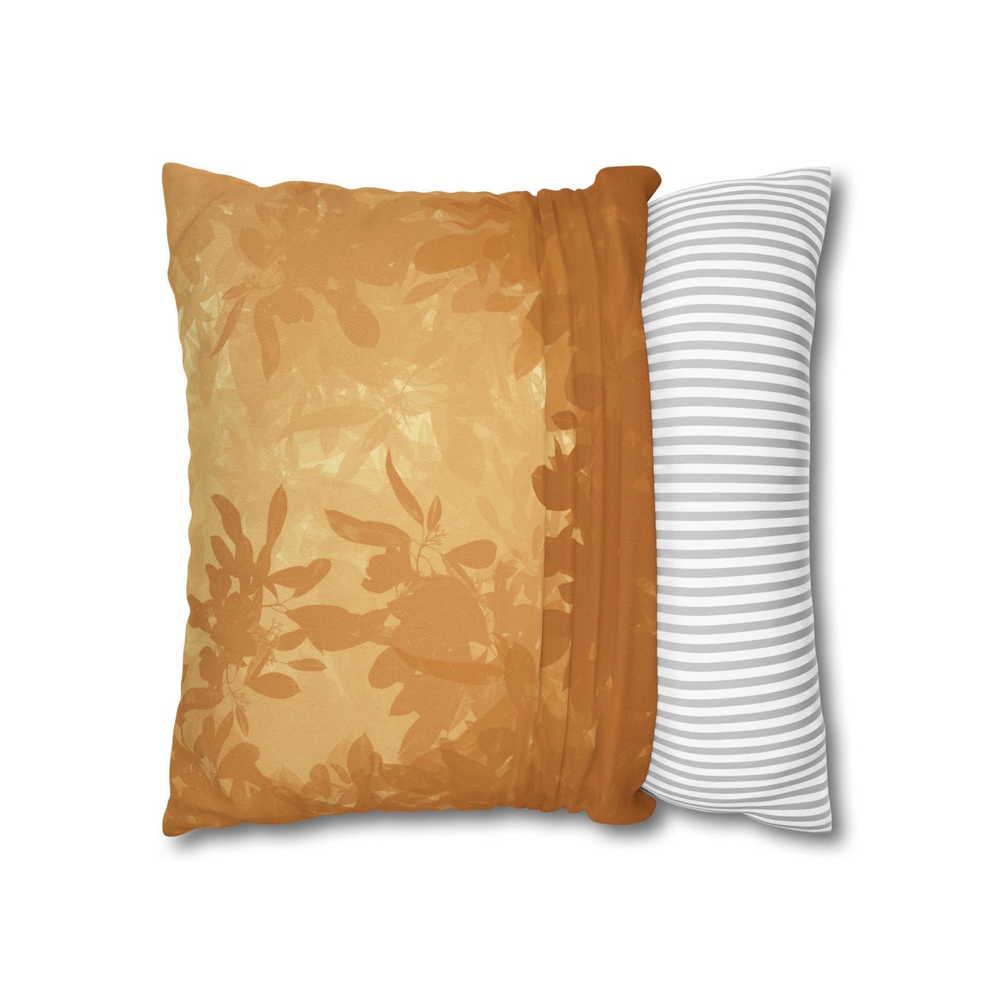 Autumn Leaves Pillowcase — Golden Fall Decorative Square Pillow Cover
