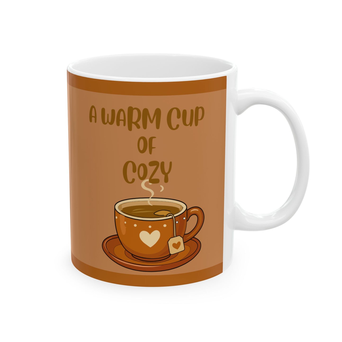 Cozy Quote Ceramic Mug – "A Warm Cup Of Cozy" Cute Coffee or Tea Cup Gift (11oz/15oz)