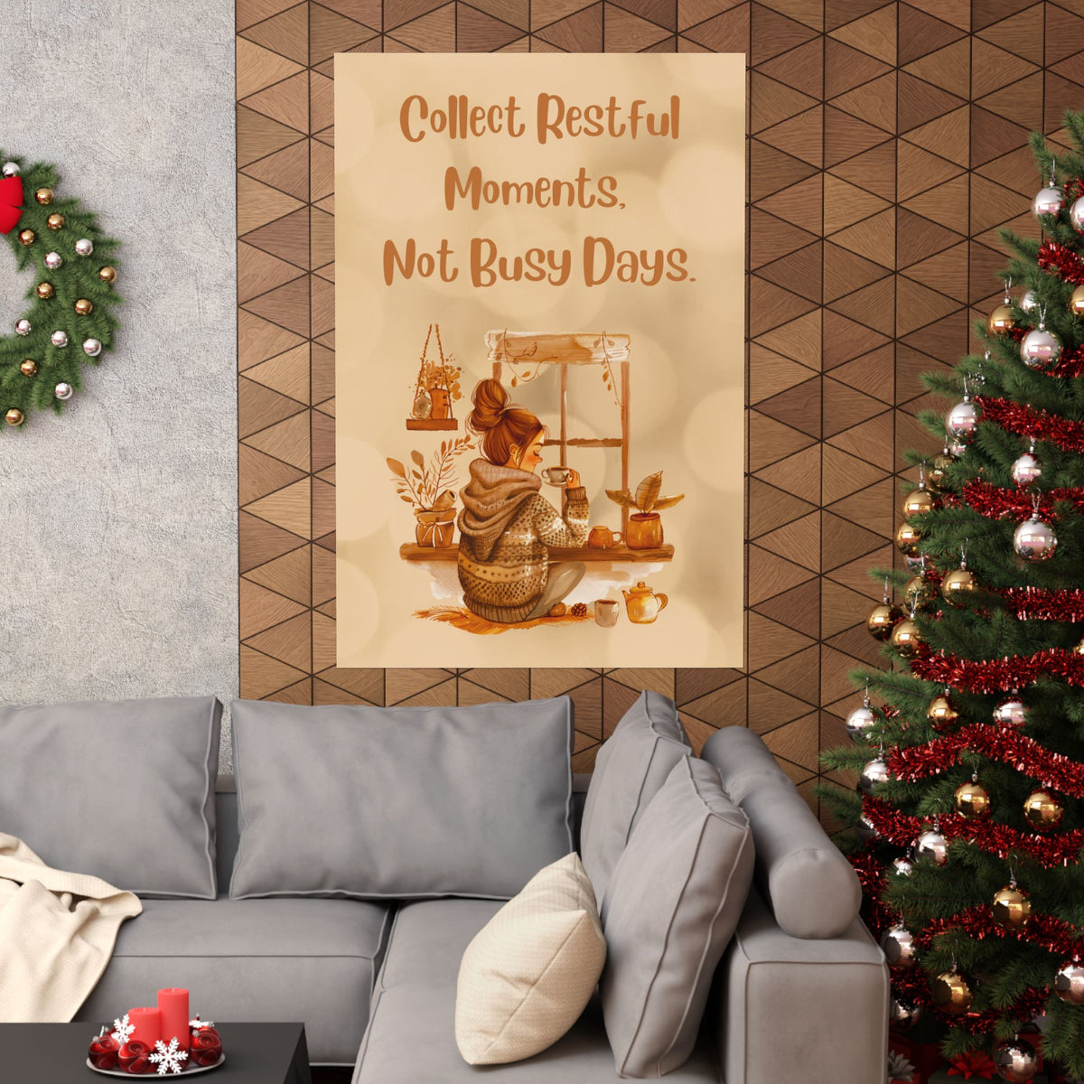Collect Restful Moments Poster — Cozy Self-Care Wall Art