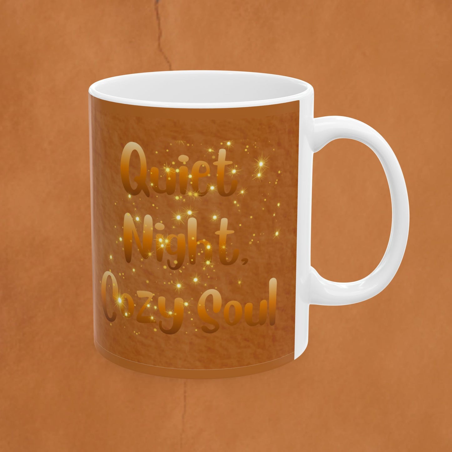 Golden Sparkles Ceramic Mug — Romantic Heart Pattern Tea Or Coffee Cup (11oz & 15oz)