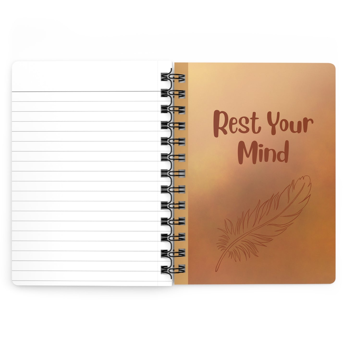 Cozy Evening Spiral Journal — "Tonight's Only Task Is Simply To Be" Notebook