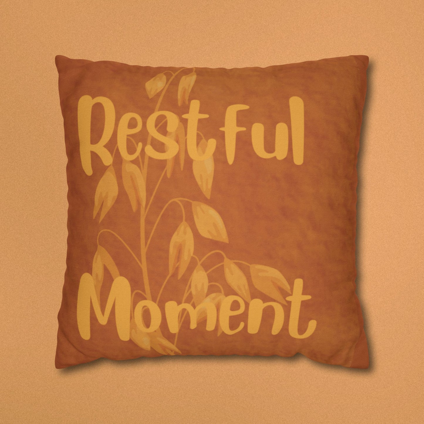 Restful Moment Square Pillowcase – Cozy Botanical Accent for Bedroom & Living Room