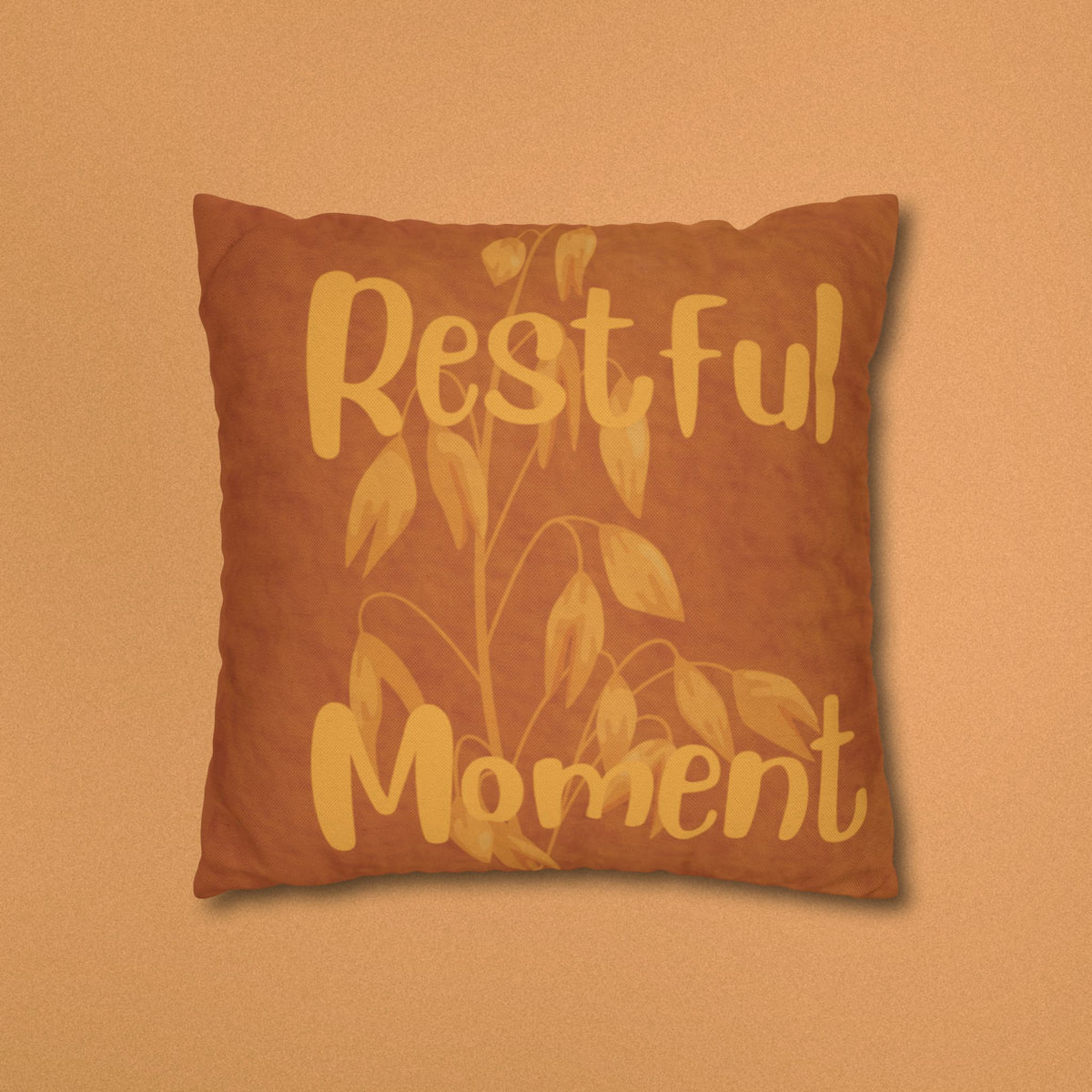Restful Moment Square Pillowcase – Cozy Botanical Accent for Bedroom & Living Room