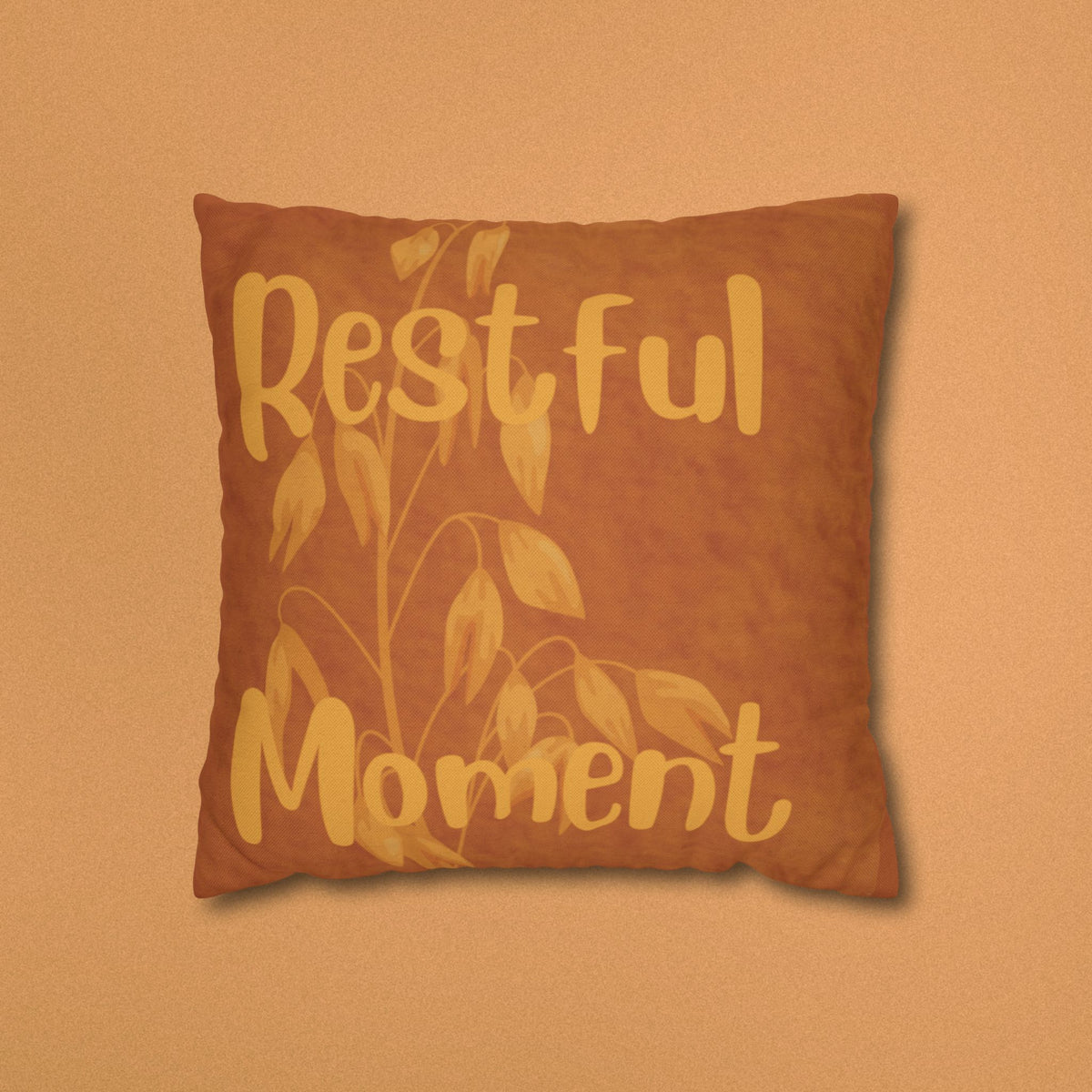 Restful Moment Square Pillowcase – Cozy Botanical Accent for Bedroom & Living Room