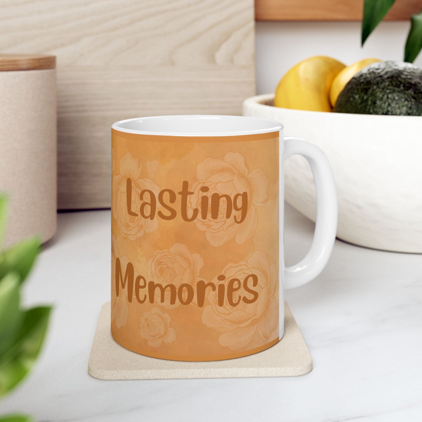 Memories Last Forever Floral Ceramic Mug — Sentimental Coffee Or Tea Cup (11oz & 15oz)