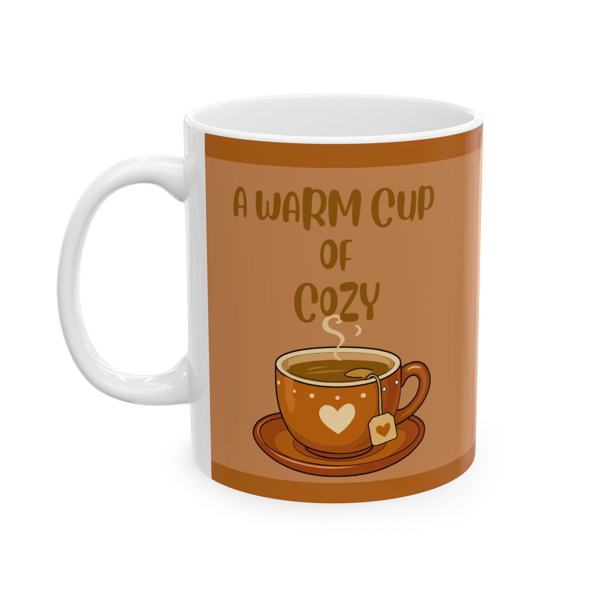 Cozy Quote Ceramic Mug – "A Warm Cup Of Cozy" Cute Coffee or Tea Cup Gift (11oz/15oz)